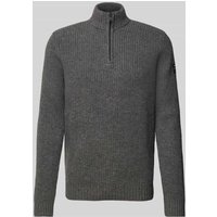 ECOALF Strickpullover mit Stehkragen Modell 'DRAGOALF' in Mittelgrau, Größe M von ECOALF