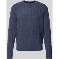 ECOALF Strickpullover mit gerippten Abschlüssen Modell 'TILOALF' in Marine, Größe S ECOALF Strickpullover mit gerippten Abschlüssen Modell 'TILOALF' in Marine, Größe S von ECOALF