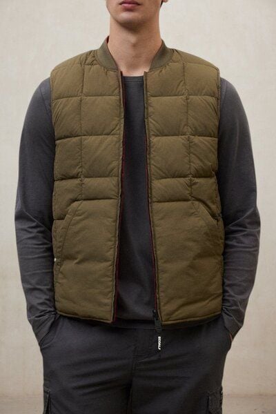 ECOALF Wendeweste LISTER in dunkelgrün und rot von ECOALF