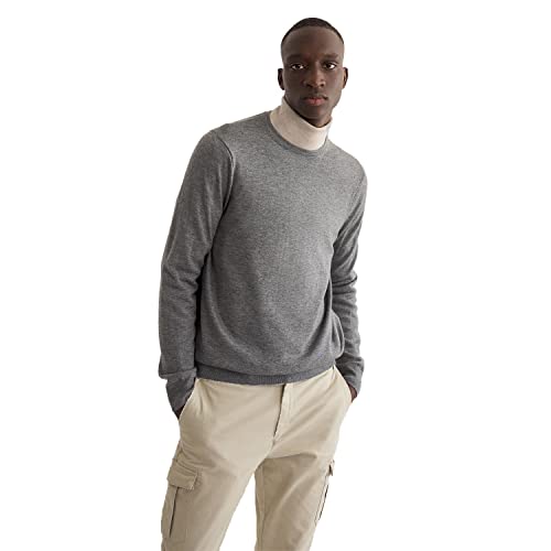 Ecoalf Herren BAYONALF Knit Man STRICKMANN, Light Grey Melange, 000L von ECOALF