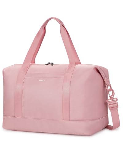 ECOHUB 20L Ryanair Handgepäck 40x20x25, Handgepäck Tasche für Flugzeug, Faltbare Reisetasche Mit Abnehmbar Nass-Tasche, Ryan Airlines Bag 40x20x25, Weekender Damen Herren, Patent Anhängig(Rosa) von ECOHUB