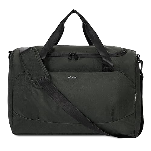 ECOHUB 30L Reisetasche Groß, für Easyjet Handgepäck 45x36x20, Faltbare Sporttasche Damen Herren, Wasserabweisend Schwimmtasche, Handgepäck Tasche für Flugzeug Weekender Saunatasche(Grau) von ECOHUB