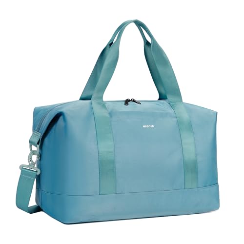 ECOHUB 30L Reisetasche Handgepäck Groß, für Easyjet Handgepäck 45x36x20, Faltbare Handgepäck Tasche für Flugzeug, Sporttasche mit Abnehmbar Nass-Tasche, Weekender Damen Herren(Blau) von ECOHUB