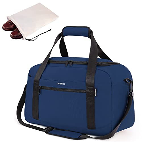 ECOHUB 20L Handgepäck Tasche,für Ryanair handgepäck 40x20x25 mit Nassfach,3-lagige Struktur Reisetasche Handgepäck Flugzeug,Wasserabweisend Sporttasche Weekender Herren Damen,Patentiert(Blau) von ECOHUB