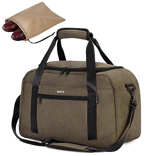 ECOHUB 20L Handgepäck Tasche,für Ryanair handgepäck 40x20x25 mit Nassfach,3-lagige Struktur Reisetasche Handgepäck Flugzeug,Wasserabweisend Sporttasche Weekender Herren Damen,Patentiert(Braun) von ECOHUB