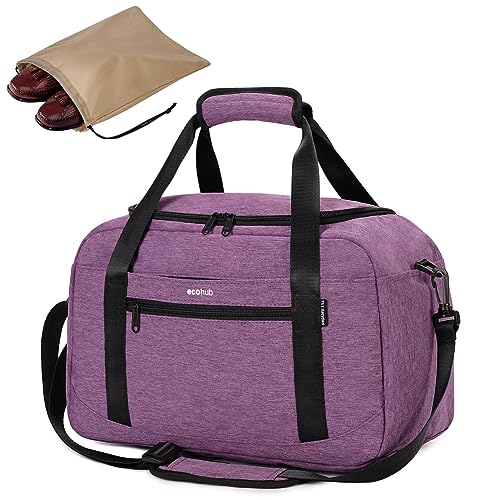 ECOHUB 20L Handgepäck Tasche,für Ryanair handgepäck 40x20x25 mit Nassfach,3-lagige Struktur Reisetasche Handgepäck Flugzeug,Wasserabweisend Sporttasche Weekender Herren Damen,Patentiert(Rosa) von ECOHUB