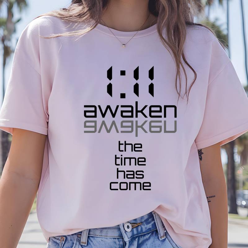 111 Shirt Time Clock Engel Zahl T-Shirt Phenomenon Manifestation Awaken The Has Come Geschenk Tshirts Für Sie Oder Ihn Männer Und Frauen von ECOLOGYE