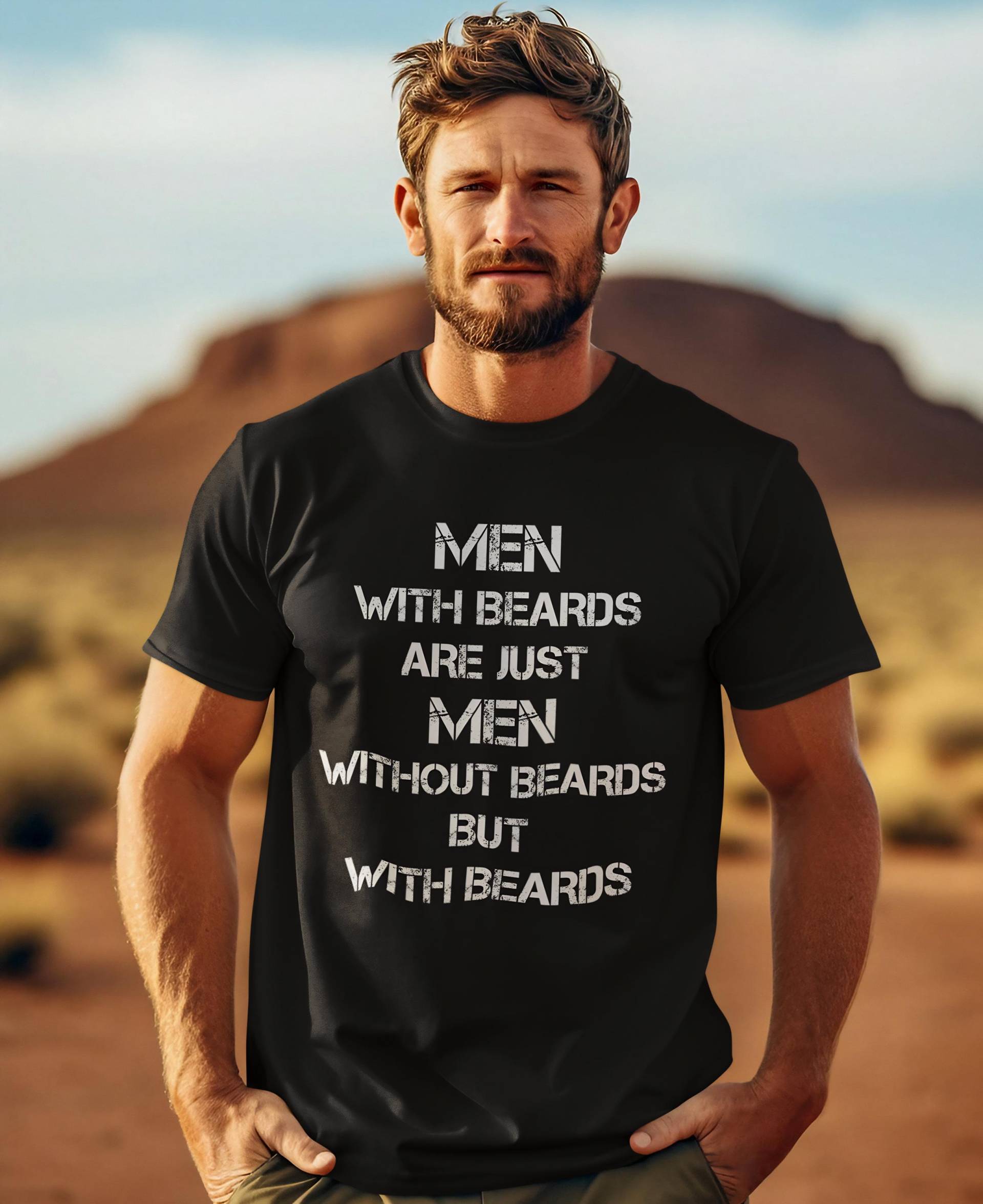 Beard Shirt Lustige Bärte Comical Bearded Guy Geschenk T-Shirt Männer Mit Bärten Sind Nur Ohne Bärte, Aber Spaß Geschenke Für von ECOLOGYE