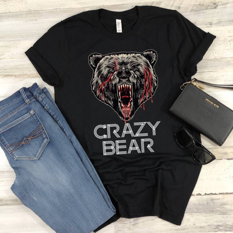 Verrückte Bär Shirt Grizzly T-Shirt Geschenk Blutige Bären Grafik Tshirt Für Männer Und Frauen 3xl 4xl 5xl Größen Erhältlich von ECOLOGYE