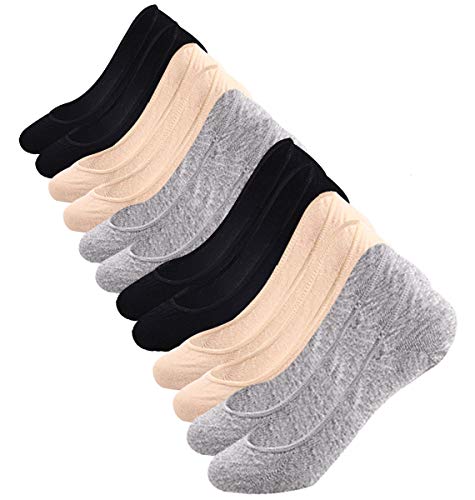 ECOMBOS 6 Paar Sneaker Socken Damen Füßlinge Unsichtbare Sneakersocken Frauen Halbsocken Sportsocken mit Rutschfeste Silikonstreifen (vermanschen-e) von ECOMBOS