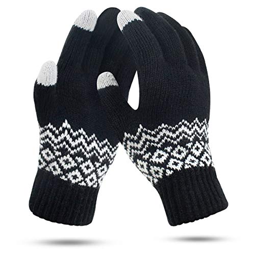 ECOMBOS Touchscreen Handschuhe Damen - Thermohandschuhe Winter Damen Gedehnt Strickhandschuhe Wollhandschuhe Reithandschuhe Outdoor für Damen von ECOMBOS