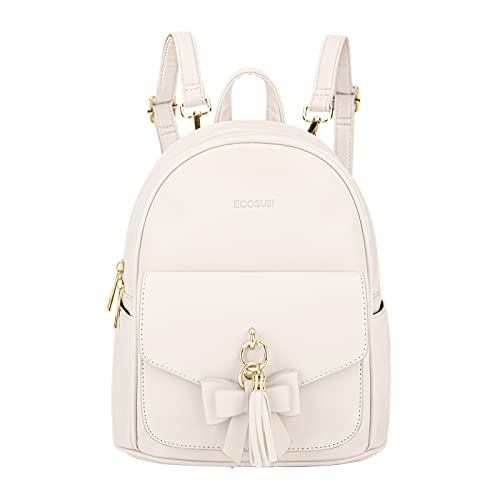 ECOSUSI Damen Rucksack Klein Soft Pu Leder Rucksäcke Schultaschen Wasserdichte Damenrucksäcke Kleine von ECOSUSI