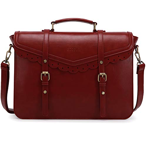 ECOSUSI Frauen Schultertasche PU Leder Messenger Handtasche Damen Crossbody mit Verstellbarem Abnehmbaren Schultergurt Büro-Aktentasche Schultasche von ECOSUSI