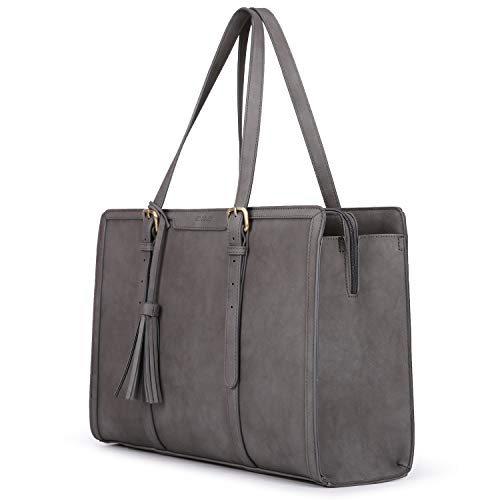 ECOSUSI Laptoptasche 15,6 Zoll Aktentasche Damen Groß Handtasche Business Arbeitstasche Bürotasche Damen Notebooktasche Shopper mit 3 Fächern für Büro Schule von ECOSUSI