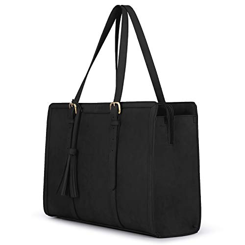 ECOSUSI Laptoptasche 15,6 Zoll Aktentasche Damen Groß Handtasche Business Arbeitstasche Bürotasche Damen Notebooktasche Shopper mit 3 Fächern für Büro Schule von ECOSUSI