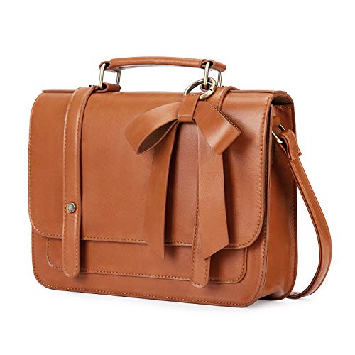 ECOSUSI Umhängetasche Damen Handtasche Kleine Schultertasche mit Abnehmbarer Schleife Crossbody Tasche Damen Braun ECOSUSI Umhängetasche Damen Handtasche Kleine Schultertasche mit Abnehmbarer Schleife Crossbody Tasche Damen Braun von ECOSUSI
