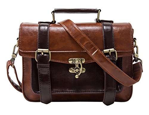 ECOSUSI Vintage Umhängetasche Damen Messenger Bag Handtasche Braun ECOSUSI Vintage Umhängetasche Damen Messenger Bag Handtasche Braun von ECOSUSI