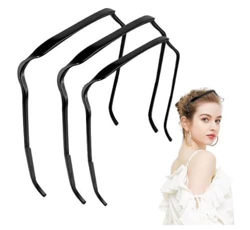 ECOVISTA Sonnenbrillen-Stirnband, lockiges, dickes Haar, mittelgroß, unsichtbarer Haarreifen, Frisurenbefestigungswerkzeug für lockiges Haar, dickes Haar (3 Stück) von ECOVISTA