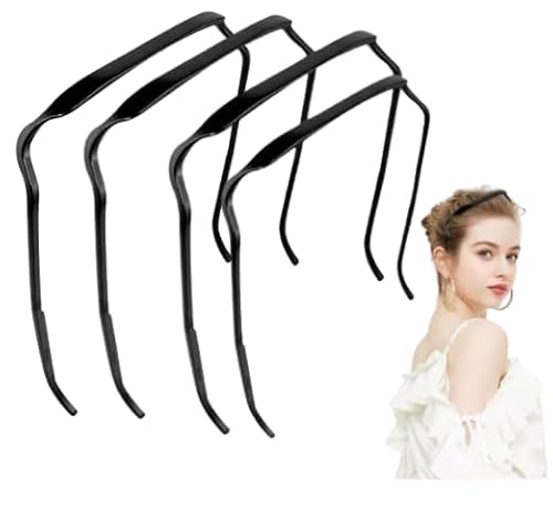 ECOVISTA Sonnenbrillen-Stirnband, lockiges, dickes Haar, mittelgroß, unsichtbarer Haarreifen, Frisurenbefestigungswerkzeug für lockiges Haar, dickes Haar (4 Stück) von ECOVISTA