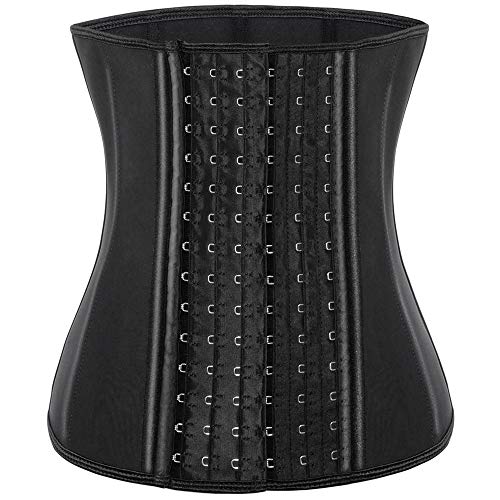 ECOWALSON Taillentrainer für Frauen, Korsett, Mieder, Body-Shaper, Miederformer mit Stahlknochen-Verlängerung - Schwarz - Medium von ECOWALSON