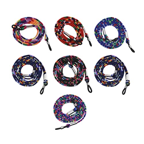 ECSiNG 7 STÜCKE Brillenhalter Strap Anti-Rutsch Brillenband Bunte Brillen Lanyard Eyewear Sonnenbrillenhalter für Damen Herren 7 Styles von ECSiNG