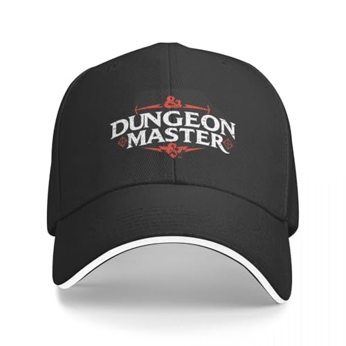 ECUXSRHN Basecap für Herren Schwarze Baseballcap Dungeon Master modisches Snapback Cap Visor von ECUXSRHN