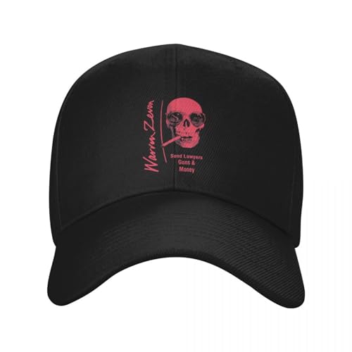 ECUXSRHN Basecap für Herren Schwarze Baseballcap Warren Zevon - Senden Sie Anwälte Waffen und Geld Essential Mountaineering Man Cap Sun Cap von ECUXSRHN