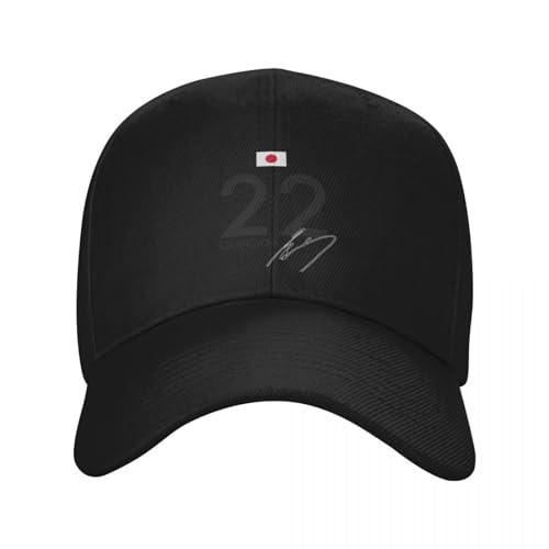 ECUXSRHN Basecap für Herren Schwarze Baseballcap Yuki Tsunoda 22 Golfhut Cosplay modisch von ECUXSRHN