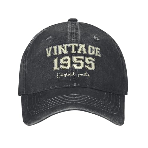 Vintage Basecap Washed Baseball Kappe Geburtstag Vintage Legends Geboren 1955 Gewaschen Mode Sonne Hip Hop Hüte Sommer Männer Erwachsene Tennis Skates von ECUXSRHN