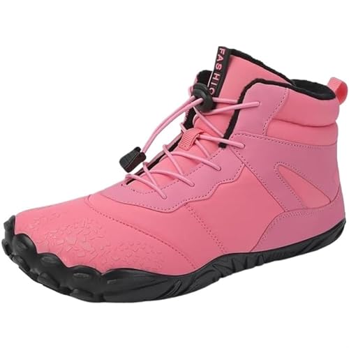 EDAT Vindra Flex - Rutschfester & universeller Winter-Barfußschuh wasserdicht, Barfußstiefel Damen, Winter-Wander-Sneaker, Wanderschuhe (Color : Pink, Size : 41 EU) von EDAT