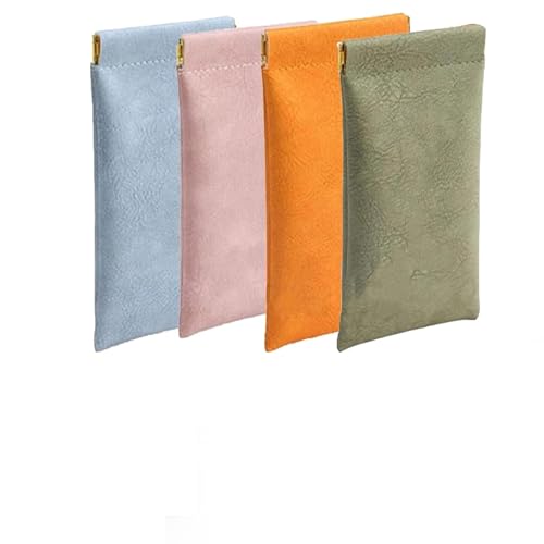 Flowarmth Organizer-Tasche aus Leder mit Druckknopfverschluss, Flowarmth-Tasche, Presencte Organizer-Tasche aus Leder mit Druckknopfverschluss, Pouchic-Taschen mit Druckknopfverschluss, Kosmetiktasche von EDAT