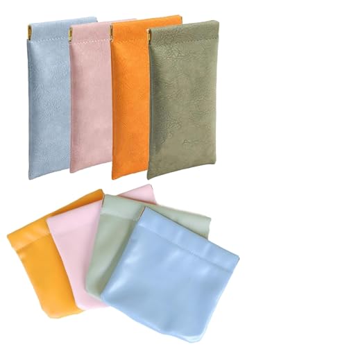 Flowarmth Organizer-Tasche aus Leder mit Druckknopfverschluss, Flowarmth-Tasche, Presencte Organizer-Tasche aus Leder mit Druckknopfverschluss, Pouchic-Taschen mit Druckknopfverschluss, Kosmetiktasche von EDAT