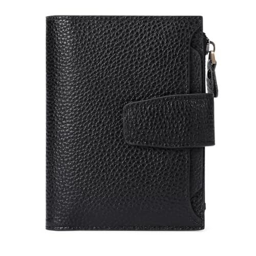 Peachloft Geldbörse, Peachloft Herren-Geldbörse, Reißverschlusstasche for mehrere Karten, Diebstahlsichere Geldbörse(Black) von EDAT