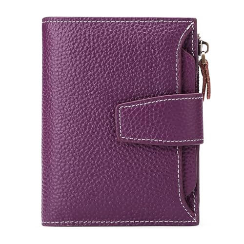Peachloft Geldbörse, Peachloft Herren-Geldbörse, Reißverschlusstasche for mehrere Karten, Diebstahlsichere Geldbörse(Dark Purple) von EDAT