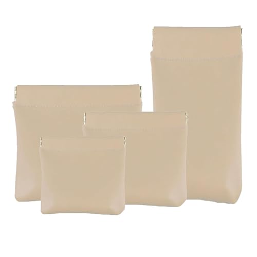 Pouchic–Personalisierte Organizer-Tasche aus Leder mit Druckknopfverschluss, Onavee-Organizer-Tasche(Apricot) von EDAT