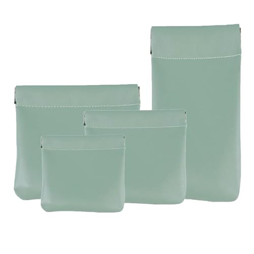 Pouchic–Personalisierte Organizer-Tasche aus Leder mit Druckknopfverschluss, Onavee-Organizer-Tasche(Green) von EDAT