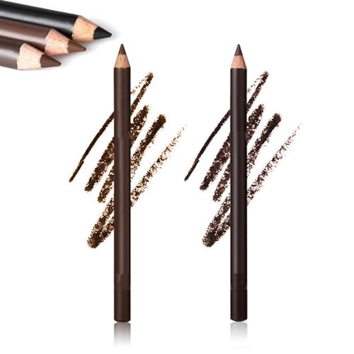 Systemous 24 Std. wasserfester Eyeliner Duo, anspitzbarer Eyeliner, Systemous Eyeliner, 2-in-1 Eyeliner und Augenbrauenstift, kein Verschmieren, kein Verblassen(02#+03#) von EDAT