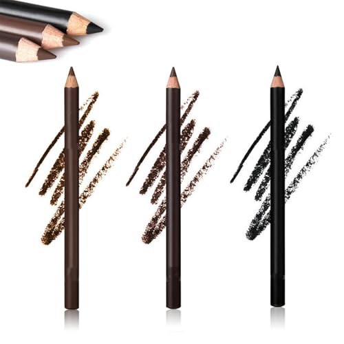 Systemous 24 Std. wasserfester Eyeliner Duo, anspitzbarer Eyeliner, Systemous Eyeliner, 2-in-1 Eyeliner und Augenbrauenstift, kein Verschmieren, kein Verblassen(3*Mix) von EDAT