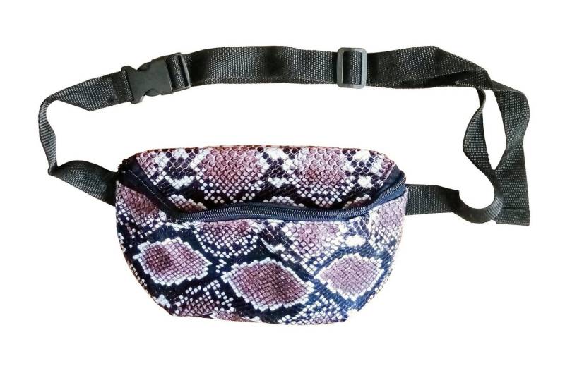 EDCO Gürteltasche GÜRTELTASCHE mit 2 Fächer Schlangenhaut Bauchtasche 68 (Braun), Hüfttasche Sporttasche von EDCO