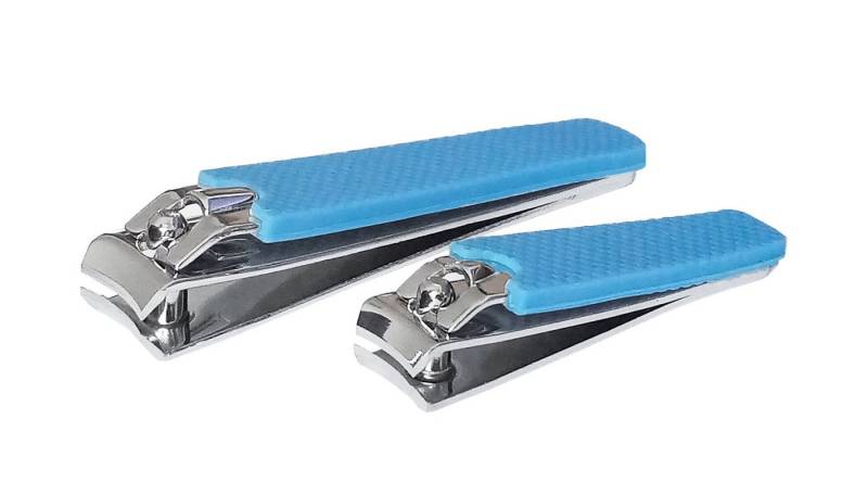 EDCO Nagelknipser NAGELKNIPSER 2er Set Zehennagelknipser Fußnagelknipser Nagel 95 (Blau), Knipser Nagelschneider Nagelschere Box Nagelzwicker Maniküre Pediküre von EDCO