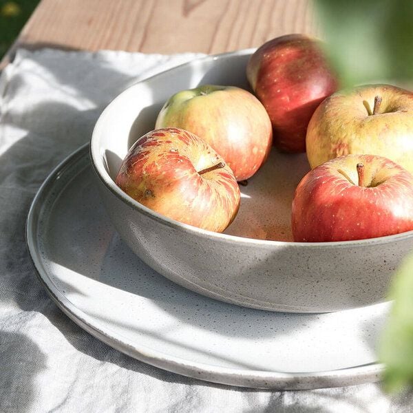 EDDA stoneware Handgemachte Steingut Schale Ddoria - Granit Grau (ø 22,0 x 5,5 cm) von EDDA stoneware