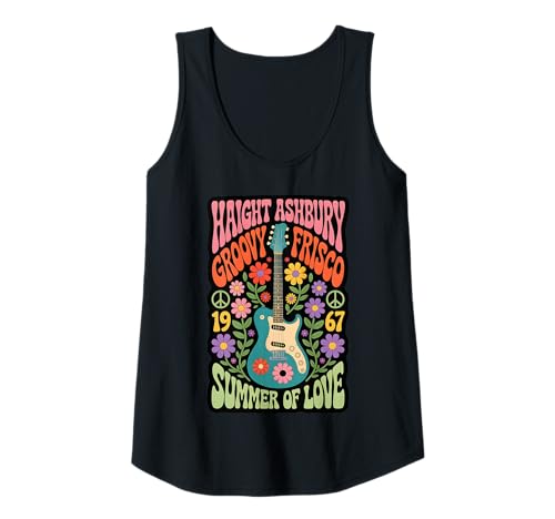 Damen 60er Jahre Retro Flower Power - Groovy Frisco 1 - Fan Fun Tank Top Damen 60er Jahre Retro Flower Power - Groovy Frisco 1 - Fan Fun Tank Top von EDDArt