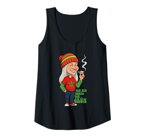 Damen Ich bin sowas von grün - Seniorin mit Joint 1 - Fan Fun Tank Top von EDDArt