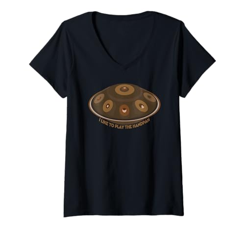 Damen Pantam - Ich Spiele gerne die Handpan 2 - Fan Fun T-Shirt mit V-Ausschnitt von EDDArt