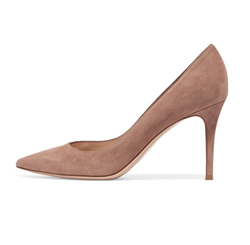 EDEFS 80mm Spitze Damen Pumps High Heels Ladies Frauen Stilettos Schuhe Mud Größe EU39 von EDEFS