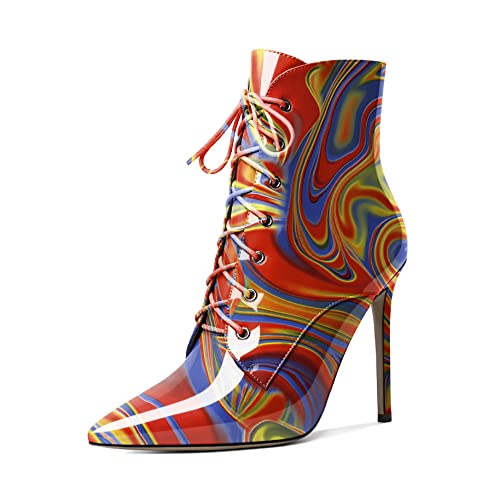 EDEFS Boots Damen Spitze Zehenkappe Stiletto High Heel Schnürsenkel Komfort Herbst Winter Schuhe Heatmap EU39 EDEFS Boots Damen Spitze Zehenkappe Stiletto High Heel Schnürsenkel Komfort Herbst Winter Schuhe Heatmap EU39 von EDEFS
