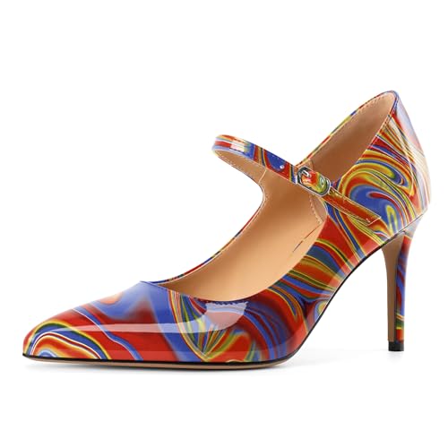 EDEFS Braut Mary Jane Pumps Damen Stilettoabsatz 8.5 cm in mit Spitzenschuh & Metall Akzenten Heatmap EU41 EDEFS Braut Mary Jane Pumps Damen Stilettoabsatz 8.5 cm in mit Spitzenschuh & Metall Akzenten Heatmap EU41 von EDEFS
