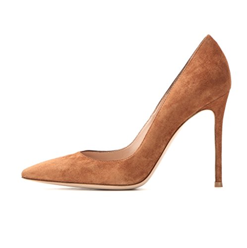 EDEFS Damen Geschlossene Pumps Spitze Zehen Klassischer Closed-Toe Damenschuhe Braun Größe EU38 EDEFS Damen Geschlossene Pumps Spitze Zehen Klassischer Closed-Toe Damenschuhe Braun Größe EU38 von EDEFS