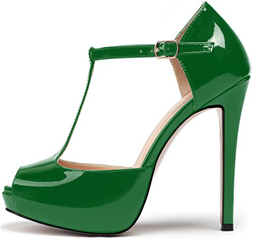 EDEFS Damen High Heels Schuhe Plateau Pumps,Damen Riemchensandale,13CM Sandal,Grun EU40 EDEFS Damen High Heels Schuhe Plateau Pumps,Damen Riemchensandale,13CM Sandal,Grun EU40 von EDEFS