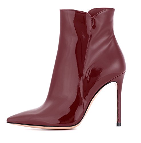 EDEFS Damen Kurzschaft Stiefel mit Fur,Stiefeletten mit Absatz in Burgundy,High Heel Winter Stiefel Größe EU40 EDEFS Damen Kurzschaft Stiefel mit Fur,Stiefeletten mit Absatz in Burgundy,High Heel Winter Stiefel Größe EU40 von EDEFS